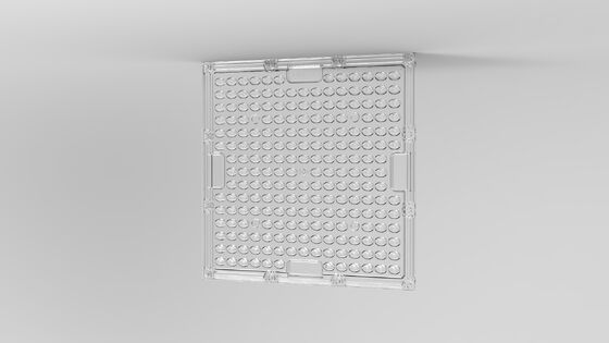 Açık hava aydınlatması için % 92'lik iletim, darbe direnci ve UV karşıtı optik dereceli PC LED Array lensleri